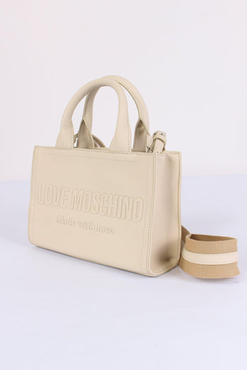 Mini Shopping Rigida Lettering Avorio - 5
