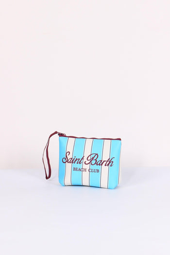 Aline Pochette Righe Azzurro - 2