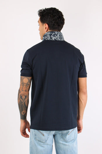 Polo Sotto Collo Bandana Navy Blue - 4