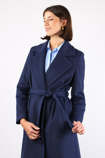 Cappotto Lungo Vestaglia Blu Notte - 6