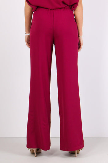 Pantalone Gamba Dritta Fluido Sangria - 4