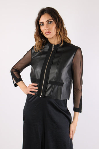 Alfio Giacca Ecopelle Tulle Black - 2
