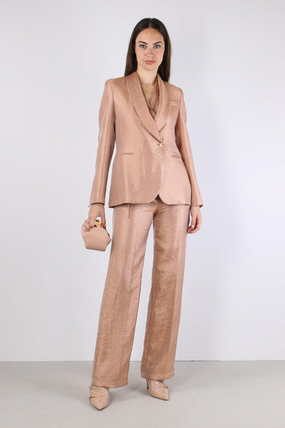 Pantalone Fluido Spalmato Blush