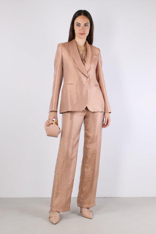 Pantalone Fluido Spalmato Blush