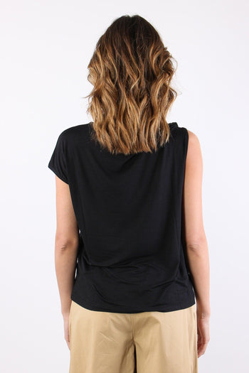 T-shirt Nodo Spalla Nero - 5