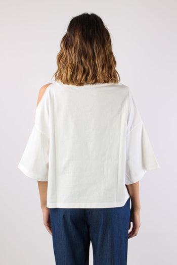 T-shirt Cut Out Panna - 4