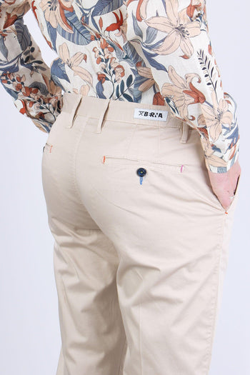 Pantalone Chino Rasatello Beige - 6