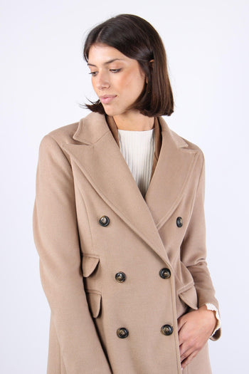 Cappotto Lungo Sfiancato Cammello - 8