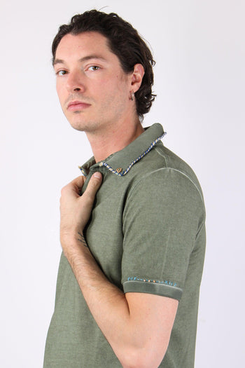 Polo Ricamo Collo Militare - 8