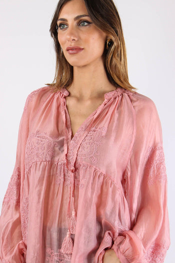 Blusa Ricami Nappine Rosa - 9
