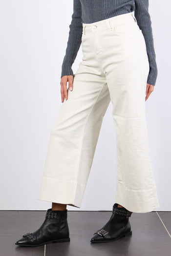 Pantalone Bull Orlo Alto Burro - 6