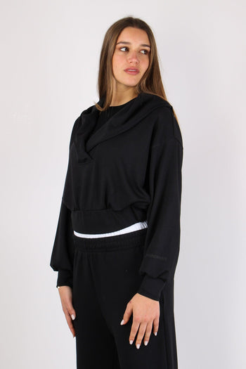 Felpa Over Scavo V Nero - 7