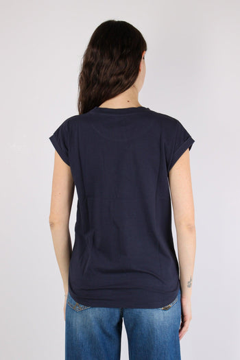 T-shirt Basica Cotone Blue - 4