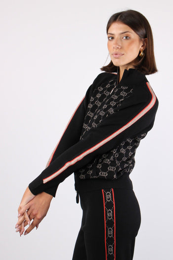 Maglia Zip Multi Logo Nero/rosegold - 6