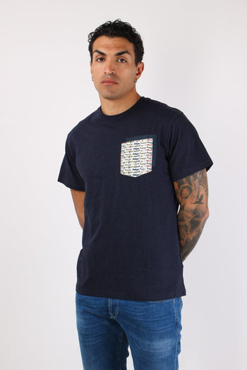 T-shirt Girocollo Taschino Blue - 6