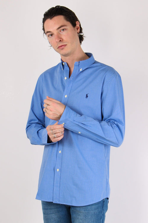 Camicia Popeline Stretch Blue End
