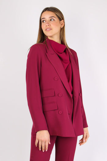 Giacca Doppiopetto Tessuto Flu Sangria - 3