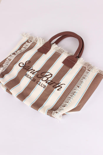 Vanity Canvas Righe Beige/bianco - 2