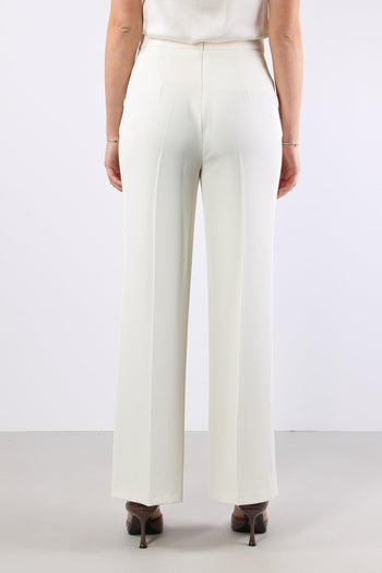 Lalim Pantalone Palazzo Fluido Ivory - 4
