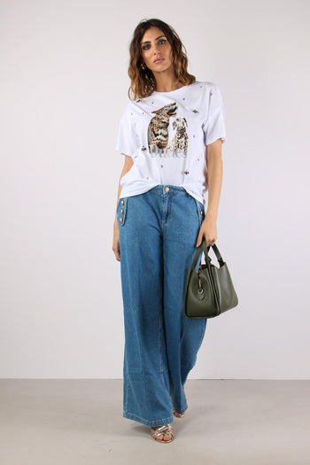 T-shirt Tigre Dalmata Bianco - 3