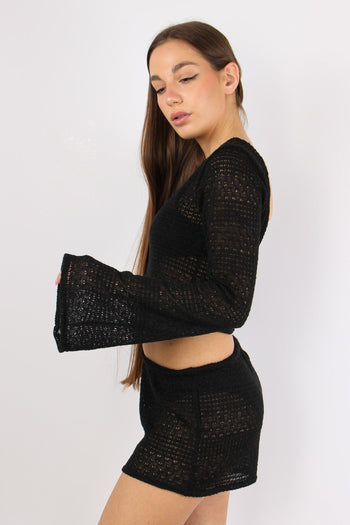 Top Macrame Scampanato Nero - 6