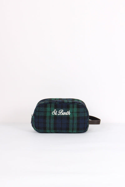 Beauty Bag Logo Tartan