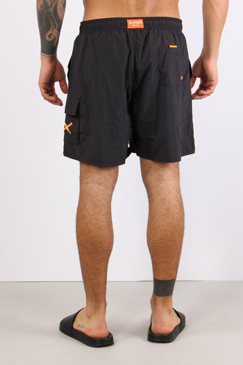 Costume Pantalone Cargo Nero - 5