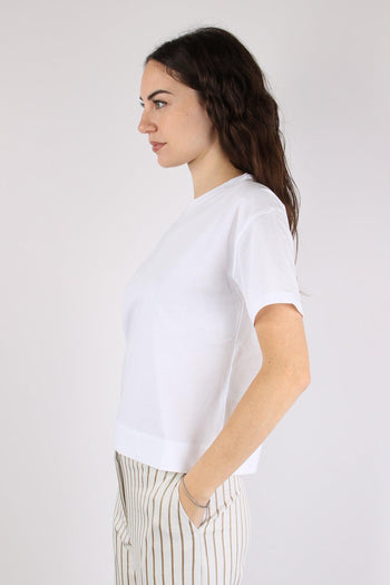 T-shirt Logo Manica Corta Bianco - 3