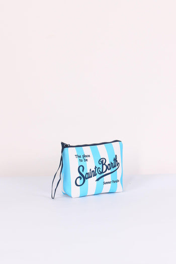 Aline Pochette Righe Azzurro/bianco - 5