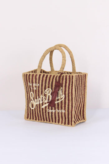 Colette Mini Raffia Righe Beige/moro - 3
