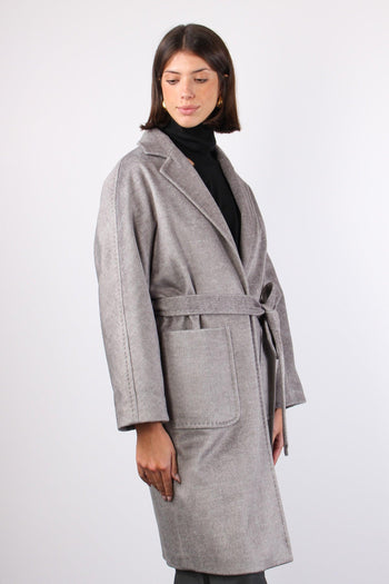 Cappotto Cinturato Cucitura Grigio - 6