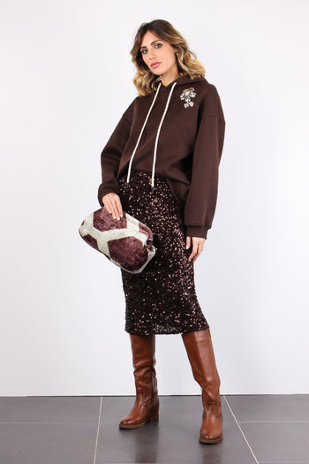 Gonna Tubo Paillettes Moro - 5