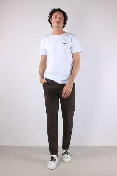 Pantalone Chino Misto Lino Caffe