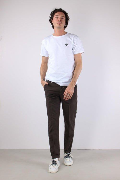 Pantalone Chino Misto Lino Caffe