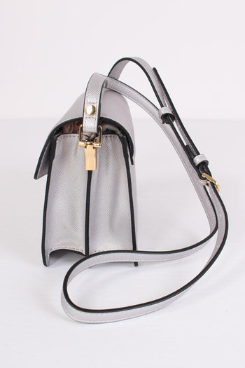 Tracolla Saffiano Silver - 5