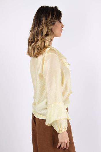 Blusa Mussola Scavo V Rouge Giallo - 6