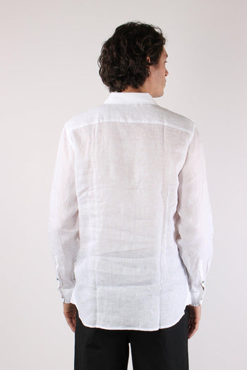 Camicia Lino Colletto Bianco - 5