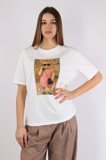 T-shirt Stampa Bimba Telefono Bianco - 6