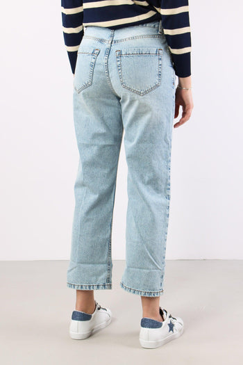 Denim Regular Risvolto Marmori Denim Chiaro - 5