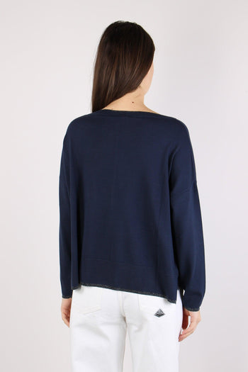 Maglia Scatoletta Lurex Blu Navy - 5