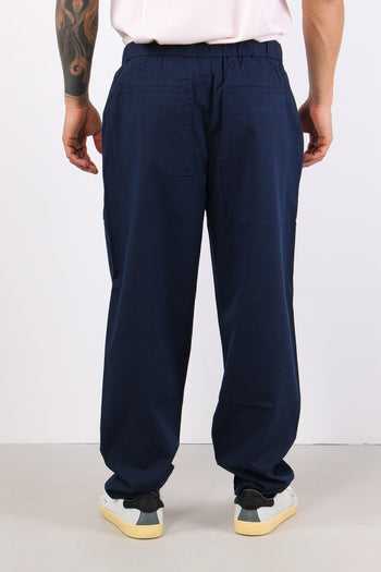 Pantalone Cotone Coulisse Navy Blue - 4