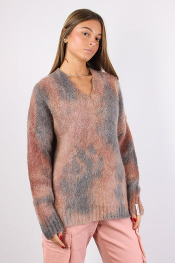 Maglia Scollo V Mohair Moro - 4