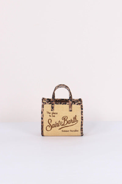 Vivian Mini Paglia Profilo Con Beige/leopard