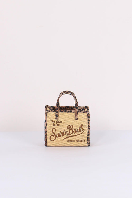 Vivian Mini Paglia Profilo Contrasto Beige/leopard