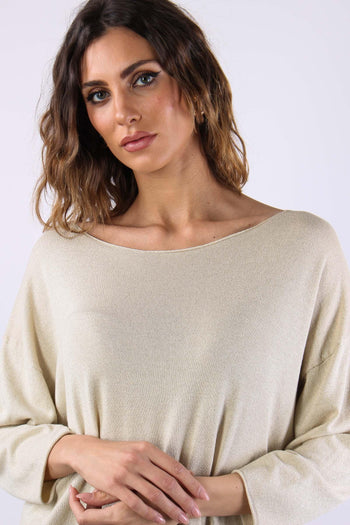 Maglia Scavo Barca Lurex Naturale - 7