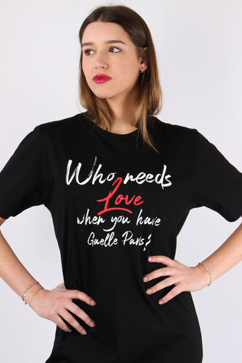 Abito Lungo Cotone Love Nero - 7