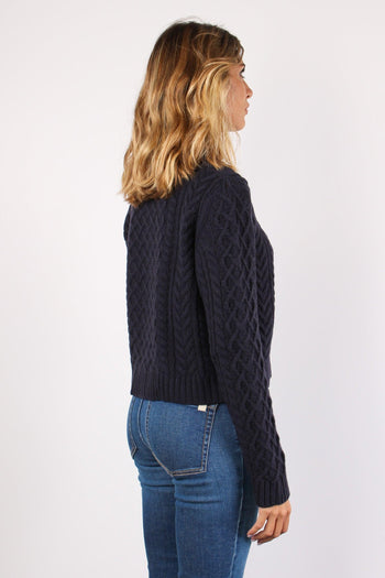 Afosi Cardigan Trecce Blu - 4