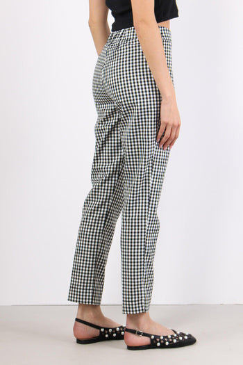 Pantalone Sigaretta Vichy Bianco/nero - 5