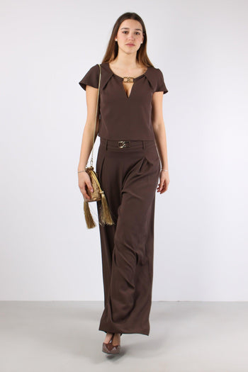 Rojer Pantalone Fluido Pences Chocolate - 4