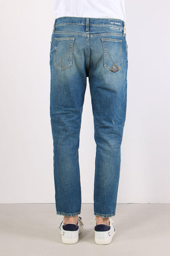 Denim Relaxed Tapared Fit Denim Medio - 4